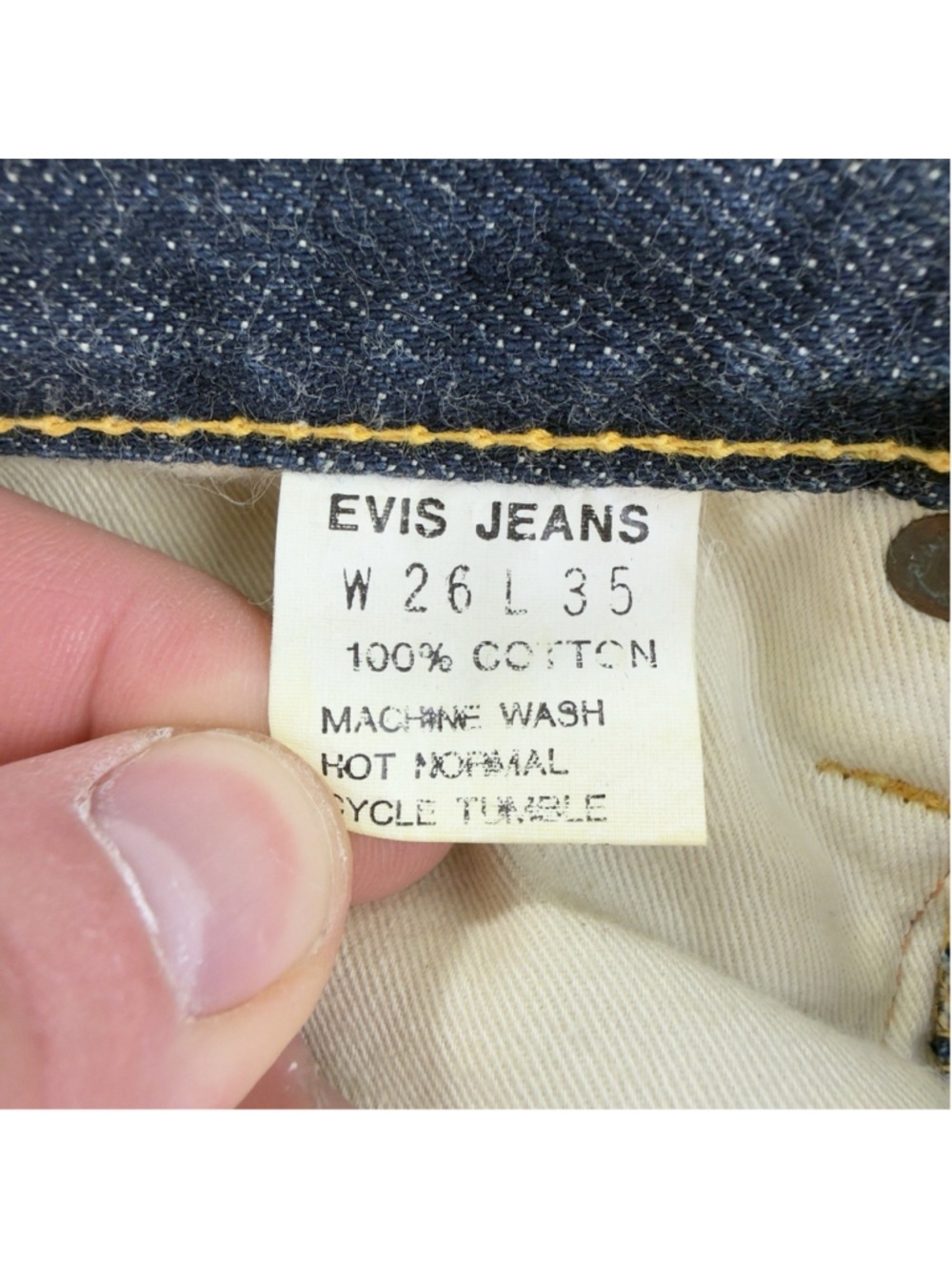 Evisu No 2 2001 Men's Sz 27 W X 29 L Red Selvedge Embroidered Straight Leg Jeans - Picture 8 of 11